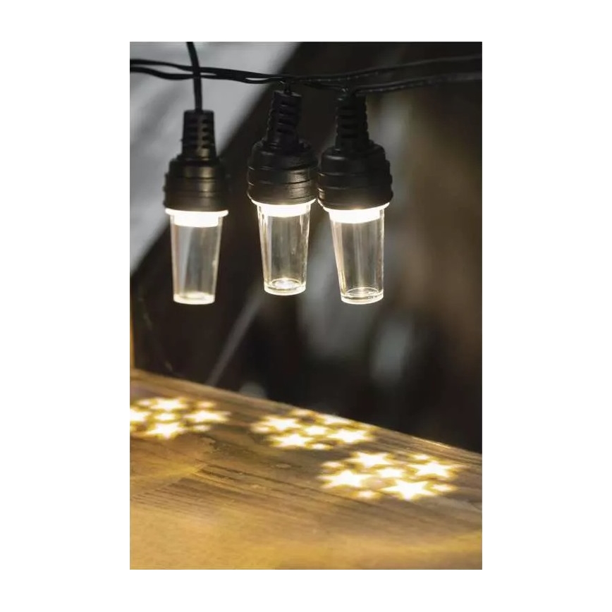 LED Екстериорни коледни лампички 10xLED/9,5 м IP44 студено бял