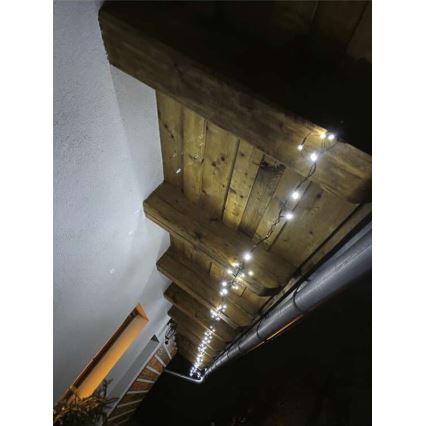 LED Екстериорни Коледни лампички 120xLED/17м IP44 студено бяло