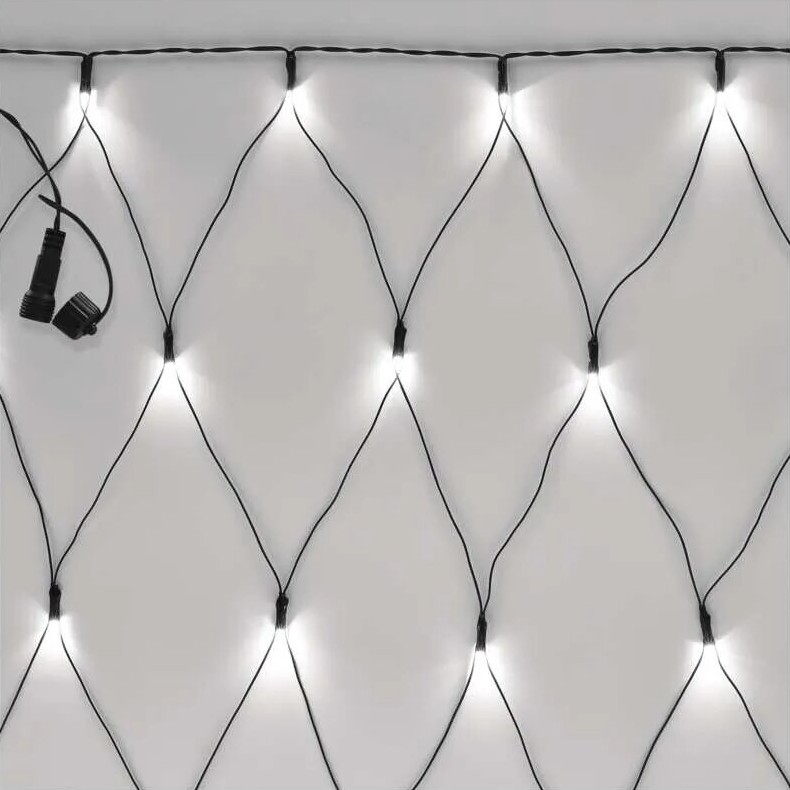 LED Екстериорни Коледни лампички 160xLED/2x1,5m IP44 студено бял