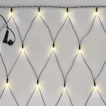 LED Екстериорни Коледни лампички 160xLED/2x1,5m IP44 топло бял