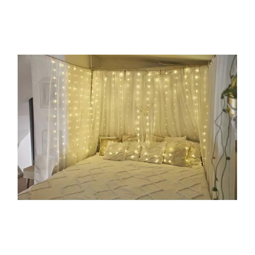 LED Екстериорни Коледни лампички 240xLED/8 функции 6,7 м IP44 топло бели