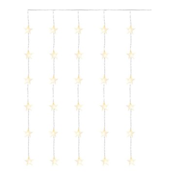 LED Екстериорни Коледни лампички 30xLED/3,9м IP44 звезди