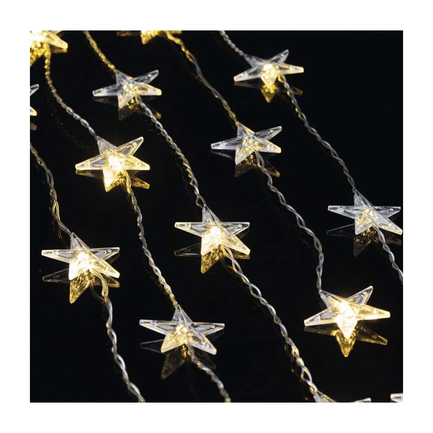 LED Екстериорни Коледни лампички 30xLED/3,9м IP44 звезди