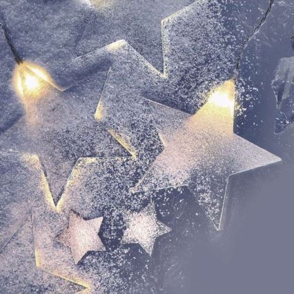 LED Екстериорни Коледни лампички 30xLED/3,9м IP44 звезди