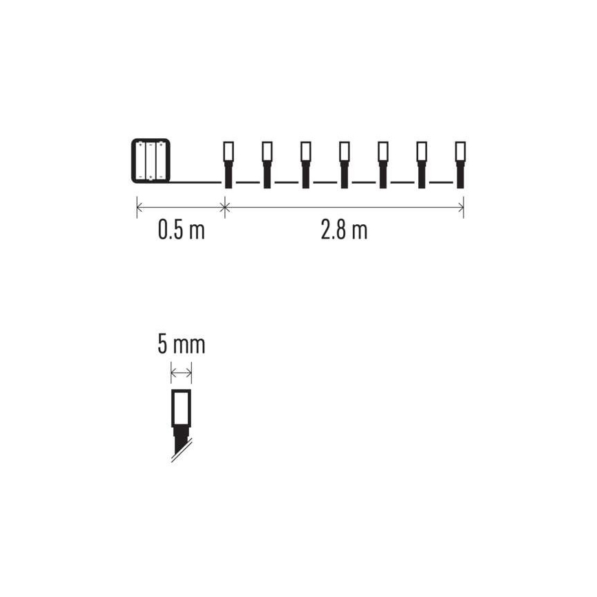 LED Екстериорни Коледни лампички 40xLED/3,3м IP44 топло бели