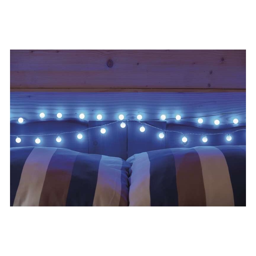 LED Екстериорни Коледни лампички 40xLED/9м IP44 сини