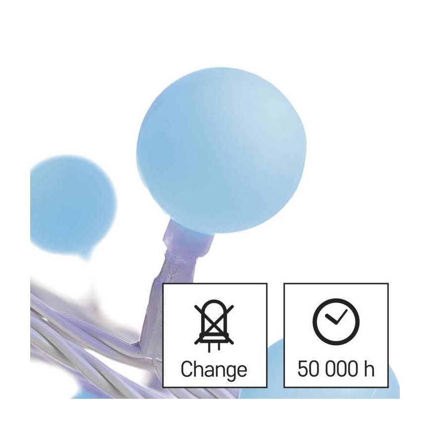 LED Екстериорни Коледни лампички 40xLED/9м IP44 сини