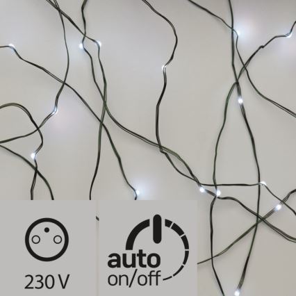 LED Екстериорни Коледни лампички 40xLED 9м IP44 студено бяло