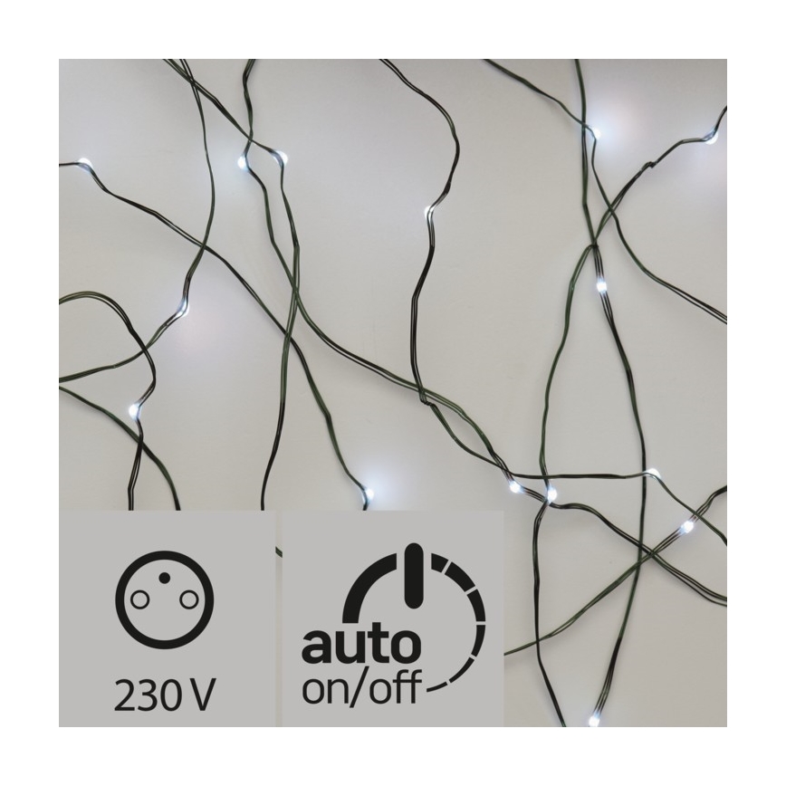 LED Екстериорни Коледни лампички 40xLED 9м IP44 студено бяло