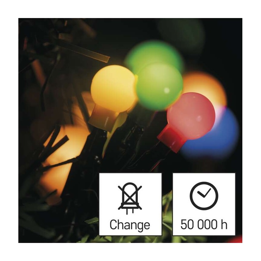 LED Екстериорни Коледни лампички 480xLED/53м IP44 многоцветни