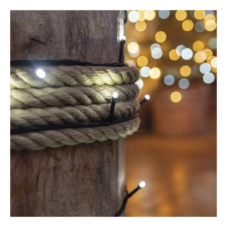 LED Екстериорни Коледни лампички 50xLED/5m IP44 студено бял