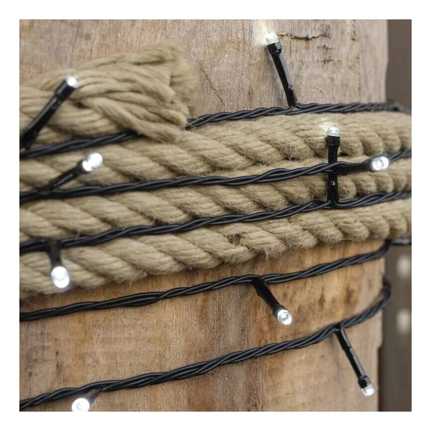 LED Екстериорни Коледни лампички 50xLED/5m IP44 студено бял