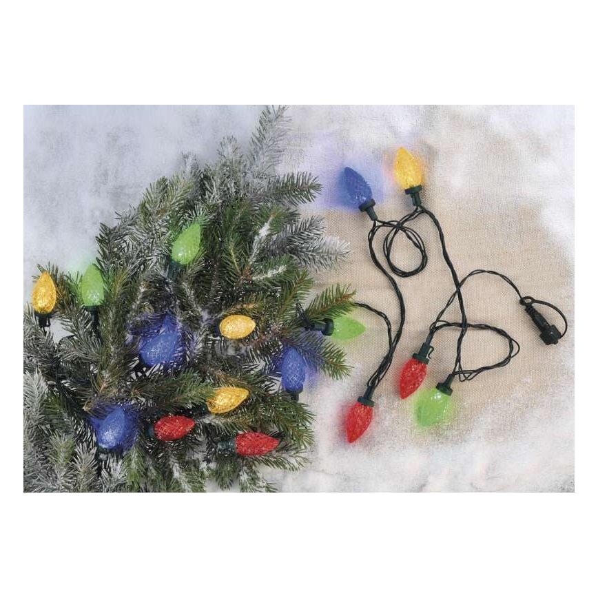 LED Екстериорни Коледни лампички 50xLED/8 режима 14,8м IP44 многоцветни