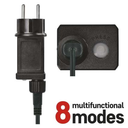 LED Екстериорни Коледни лампички 50xLED/8 режима 14,8м IP44 многоцветни