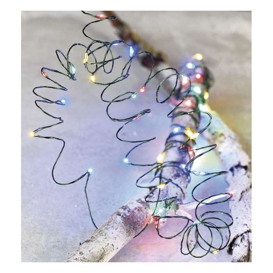 LED Екстериорни Коледни лампички 75xLED/12,5м IP44 многоцветни