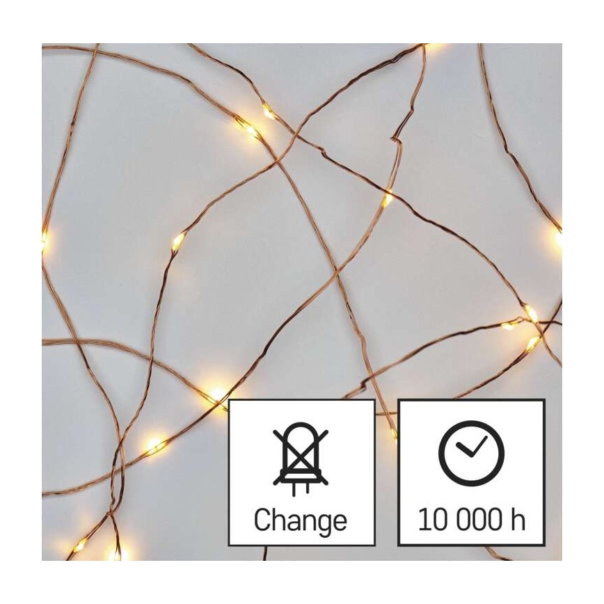 LED Екстериорни Коледни лампички 75xLED/12,5м IP44 топло бяло