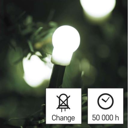 LED Екстериорни Коледни лампички 80xLED/13м IP44 студено бели