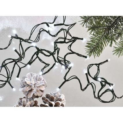 LED Екстериорни Коледни лампички 80xLED/13м IP44 студено бяло