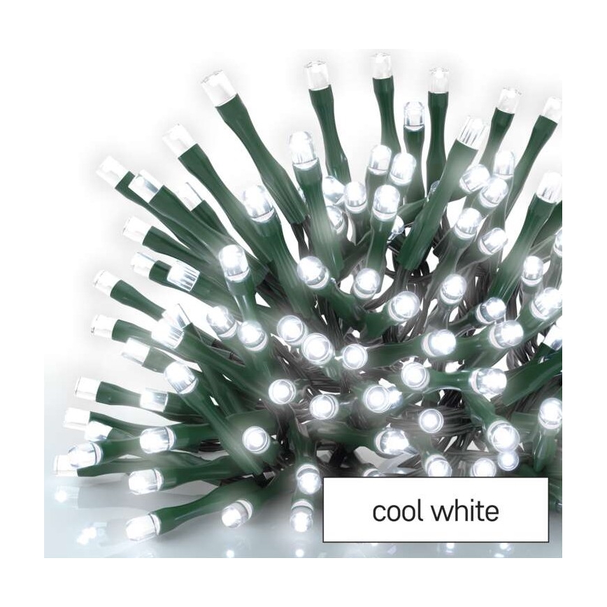 LED Екстериорни Коледни лампички 80xLED/13м IP44 студено бяло