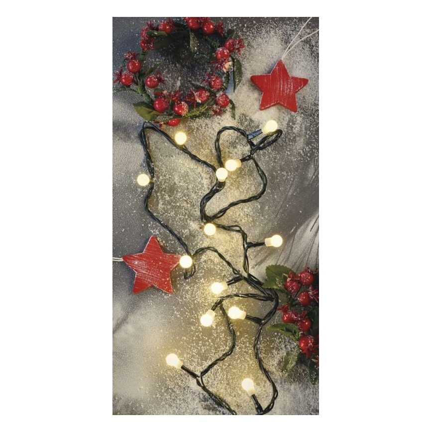 LED Екстериорни Коледни лампички 80xLED/13м IP44 топло бели