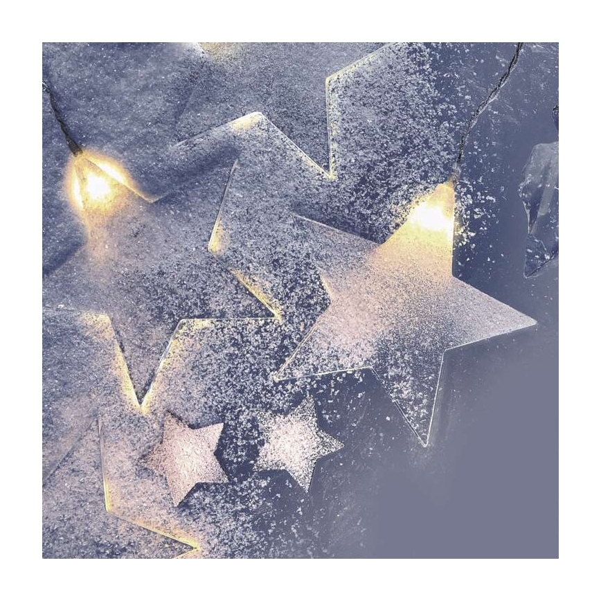 LED Екстериорни Коледни лампички 8xLED/5,84м IP44 звезди