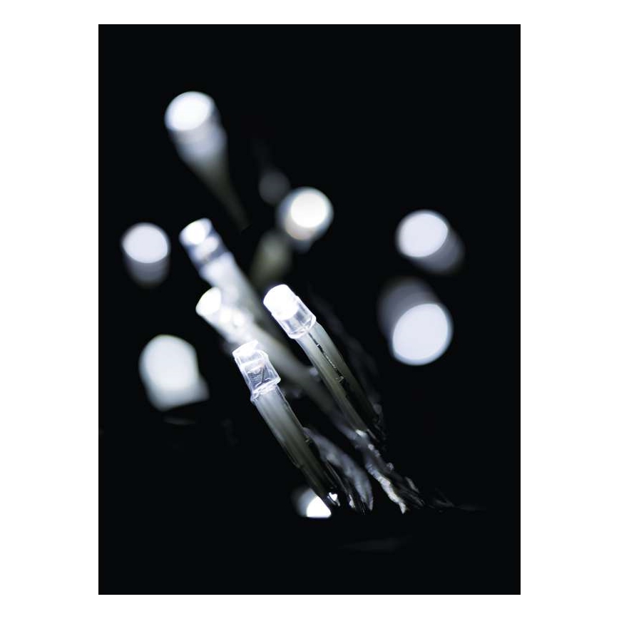LED Екстериорни Коледни лампички CHAIN 180xLED/8 функции 8м IP44 студено бели