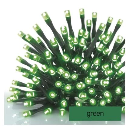 LED Екстериорни Коледни лампички 100xLED/10m IP44 зелен