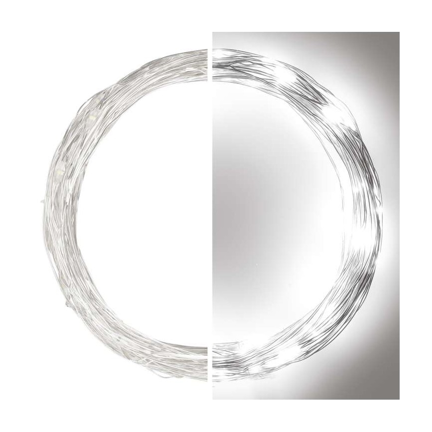 LED Екстериорни Коледни лампички 100xLED/15м IP44 студено бяло