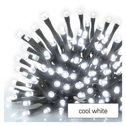 LED Екстериорни Коледни лампички 100xLED/1x2m IP44 студено бял