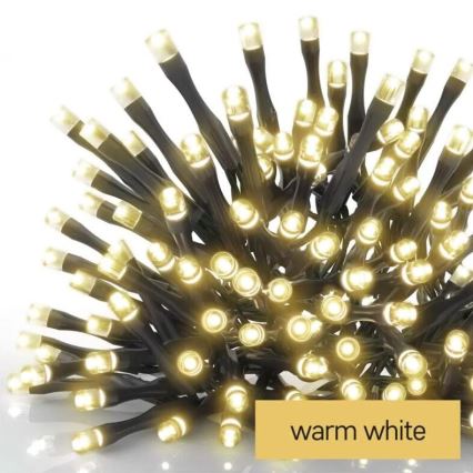 LED Екстериорни Коледни лампички 100xLED/1x2m IP44 топло бял