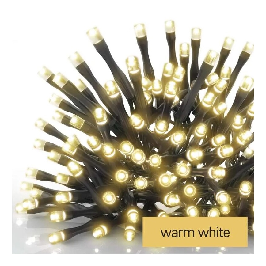 LED Екстериорни Коледни лампички 100xLED/1x2m IP44 топло бял