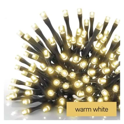 LED Екстериорни Коледни лампички 100xLED/2,5x0,9m IP44 топло бял