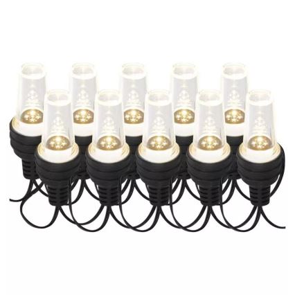 LED Екстериорни коледни лампички 10xLED/9,5 м IP44 студено бял