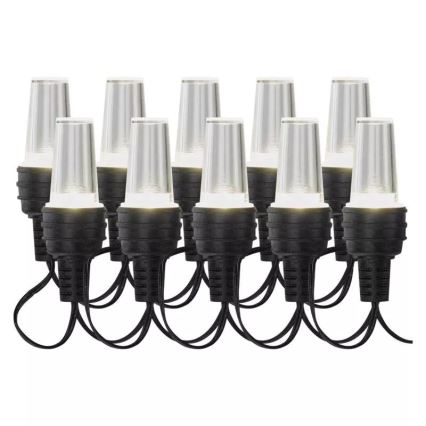 LED Екстериорни коледни лампички 10xLED/9,5 м IP44 студено бял
