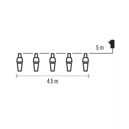 LED Екстериорни коледни лампички 10xLED/9,5 м IP44 студено бял