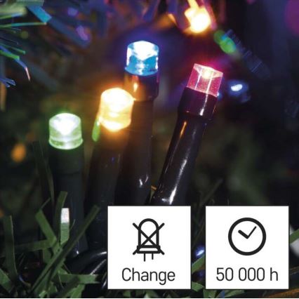 LED Екстериорни Коледни лампички 120xLED/17м IP44 многоцветни
