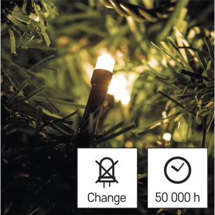 LED Екстериорни Коледни лампички 120xLED/17м IP44 топло бяло