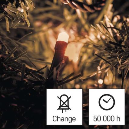 LED Екстериорни Коледни лампички 120xLED/17м IP44 винтидж