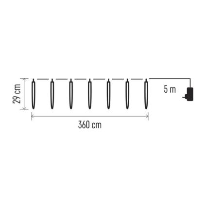 LED Екстериорни Коледни лампички 140xLED/8,6м IP44