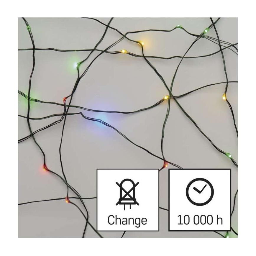 LED Екстериорни Коледни лампички 150xLED/20м IP44 многоцветни