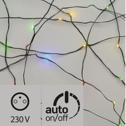 LED Екстериорни Коледни лампички 150xLED 20м IP44 шарени