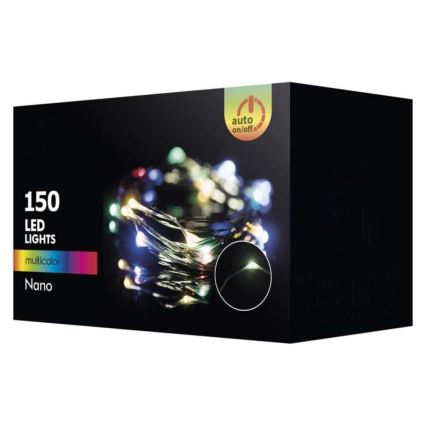 LED Екстериорни Коледни лампички 150xLED 20м IP44 шарени