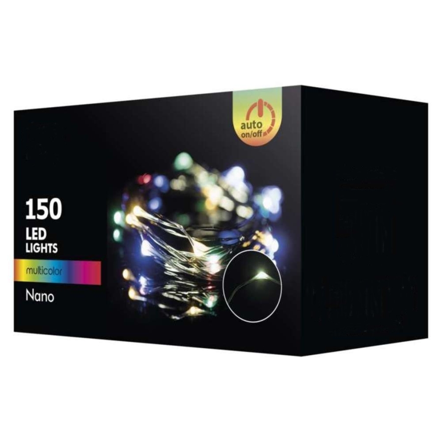 LED Екстериорни Коледни лампички 150xLED 20м IP44 шарени