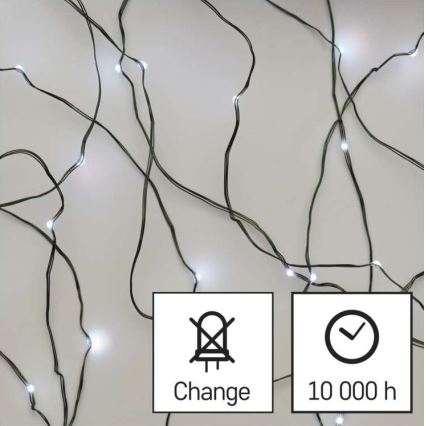 LED Екстериорни Коледни лампички 150xLED/20м IP44 студено бяло