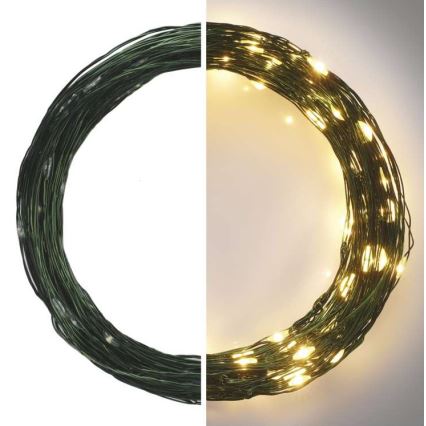 LED Екстериорни Коледни лампички 150xLED/20м IP44 топло бяло