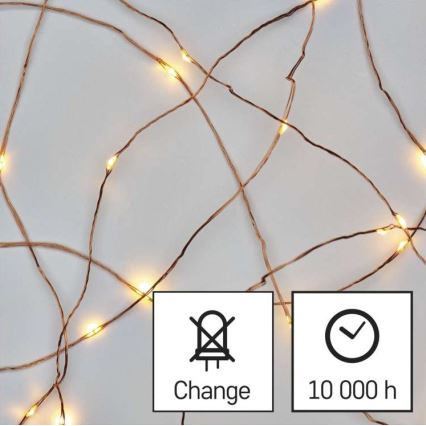 LED Екстериорни Коледни лампички 150xLED/20м IP44 топло бяло