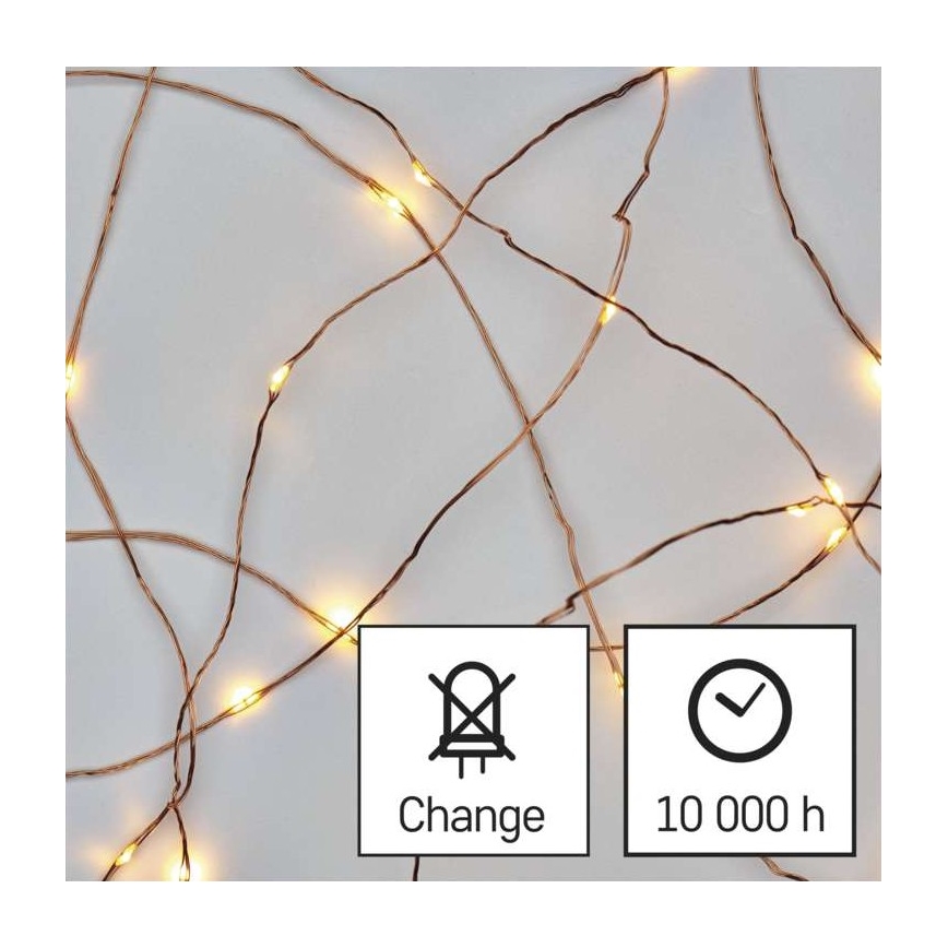 LED Екстериорни Коледни лампички 150xLED/20м IP44 топло бяло
