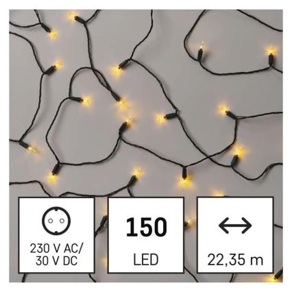 LED Екстериорни Коледни лампички 150xLED/27,35m IP44 винтидж