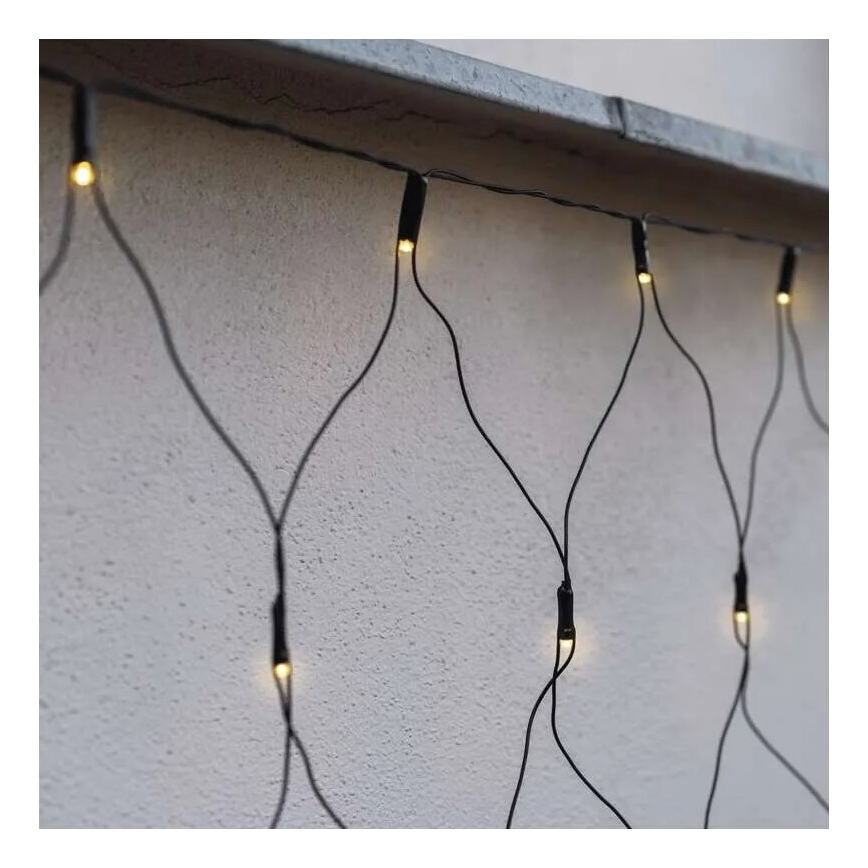 LED Екстериорни Коледни лампички 160xLED/2x1,5m IP44 топло бял