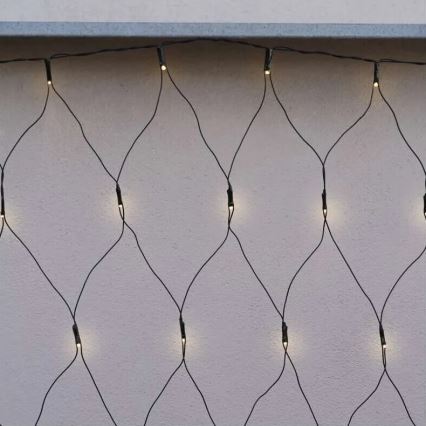 LED Екстериорни Коледни лампички 160xLED/2x1,5m IP44 топло бял